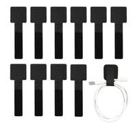 Hook & Loop Cable Ties | 10 Pcs Adjustable Reusable Self Gripping Adhesive Straps | Home Office Accessories | Under Desk Kitchen Wall Shelf Che