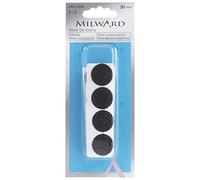 Hook & Loop Dots, Stick-On, 8 Sets of 20mm, Black