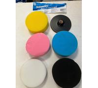 Silverline Tools Hook and Loop Polishing Foam Head Kit 285024 – 6-piece 150 x 50 mm