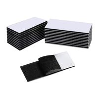 Hook Loop Strip Tape, 20 Pcs Heavy Duty Double Sided Sticky Tape Extra Strong Hook and Loop Tape 5 x 10 cm Reusable Self Adhesive Sticky Tape for for Mounting, Hanging or Organizing Items