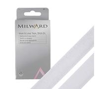 Hook & Loop Tape, Stick-On, 1m x 20mm, White