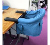 Hook On Chair Easy Mounting Foldable Strong Load Bearing High Safety Clip On High Chair for 0.8 to 3.3in Table (Blue)
