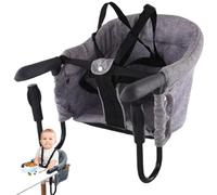 Hook on High Chair for Baby, Foldable Clip on High Chair to Table, Load Portable with Safety Belt and Side Pocket, Adjustable Booster Seat for Table Home & Travel.