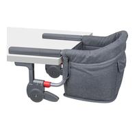Hook On High Chair, Portable Fast Table Chair with Storage Bag, Clip on High Chairs for Babies and Toddlers, Foldable Baby Feeding Chair with Removable Seat for Home and Travel -Grey