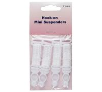 Hook-on Mini Suspenders: White