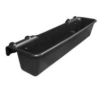 Hook Over Feeder Horse Cattle Goat Manger Mountable Livestock Feed Bucket Trough - Black - 50 Litre