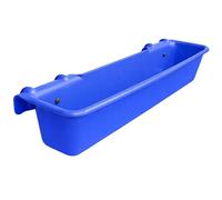 Hook Over Feeder Horse Cattle Goat Manger Mountable Livestock Feed Bucket Trough - Blue - 50 Litre