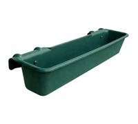 Hook Over Feeder Horse Cattle Goat Manger Mountable Livestock Feed Bucket Trough - Green - 50 Litre