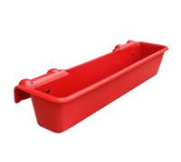 Hook Over Feeder Horse Cattle Goat Manger Mountable Livestock Feed Bucket Trough - Red - 50 Litre