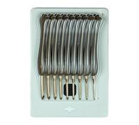 Hook Set Aluminum Tips Contoured Handles Hand-Polished Heads for Yarn Handwork Home Sewing Projects Beginner Hobby Users Lessons Crochet Hook Set Yarn Handwork Aluminum Contoured Handle Beginner Home