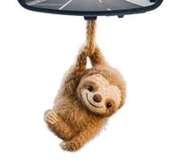 Hook Sloth Auto Decor - Adorable Animal Rearview Pendant, Handcrafted Yarn Charm with Keychain Loop, Fun Novelty Interior | Car SUV Truck Cabin Hanging Ornament for Women Men