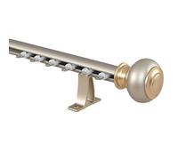 Hook Type Shower Curtain Pole, Drapery Rods, Bay Window Rail for Living Room Kitchen Bedroom and Bathroom Kitchen Balcony Closet Windows or Doorways(Champagne,(10.8 ft)3.30 m)