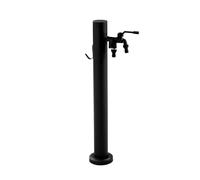 Hook Water Column Double Outlet Water Tap Cylindrical Vertical Decorative Fountain Hose Stand Floor Mounted Antifreeze Faucet(60x12cm)