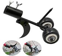 Hook Weed Remover Tool, Patio Weeding Tool with Wheels Weed Puller, Rolling Weeder for Garden, Weed Removing Tool for Cleaning between Slabs, Block, Paving, Driveways, Patios Lawns (2 in 1 hook)
