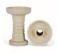 Hookah Bowl Phunnel Head Shisha - Kitosun Venus Hookah Bowl Glazed Mud Bowl with Edge Compatible with HMD Provost & Foil, Shisha Tastes 20g Last 1.5-2 Hours (Antique White)