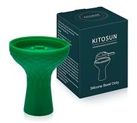 Hookah Bowl Phunnel Shisha Bowl - Kitosun Hookah Accessories 70 Degree Durable Silicon Hookah Head 15-18 Grams Flavors for Smoking Work Great with Lotus Heat Management Device (Green)