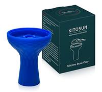 Hookah Bowl Phunnel Shisha Bowl - Kitosun Hookah Accessories 70 Degree Durable Silicon Hookah Head 15-18 Grams Flavors for Smoking Work Great with Lotus Heat Management Device (Blue)