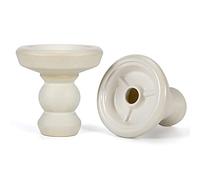 Hookah Bowl Phunnel Shisha Bowl - Kitosun Hookah Accessories Pivot Clay Hookah Head with Glaze Great for All Shisha Flavors Suck as Tangiers,Lavoo,Starbuzz15-20 Grams (Pivot-Ancient White)