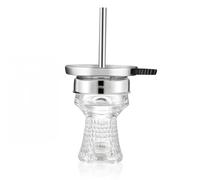 Hookah Bowl Set Crystal Glass Shisha Bowl Hookah Head Tabacco Bowl with Heat Management Screen Hookah Charcoal Holder for Better Narguile Huka Smoking Easy Replace Charcoal Easy to Clean