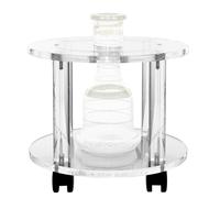 Hookah Stands to Protect Hooka from Falling Over, Clear Acrylic Table with Wheels & Brakes, Hookah Accessories, Secure Shisha, Stop Burnt Carpe (Turtle, Clear)