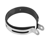 Hookcaliperflange Motorcycle Exhaust Pipe Clamp Fixed Ring Stainless Steel Clip with Rubber Strip Universal Parts