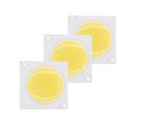 HOOKCPCLLG 10pcs 12V LED COB Ceramic Chip 10W Beads Smart IC Lighting DIY Beads High Power for Led Spotlight LED Bulb Lamp Repair White Ceramic Substrate(DC12V 10W Warm White)
