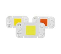 HOOKCPCLLG 2pcs Full Power Driverless AC LED COB Chip DOB 25X25 AC220V 230V Smart IC NO Driver 20W 30W 50W Fit for Floodlight DIY Lighting(Cool White,220V 50W)