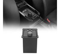 Hooke Road Center Console Safe Lockbox Insert Armrest Storage for 2013-2017 Subaru XV Crosstrek, Heavy Duty Safety Password Lock Box Vault (Black Steel)