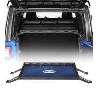 Hooke Road Rear Trunk Cargo Rack Basket Tray for 2007-2025 Jeep Wrangler JK JL 4-Door Hardtops, Sturdy Steel Shelf for Camping Trip Gear