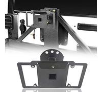 Hooke Road Spare Tire License Plate Relocation Mounting Bracket for 1997-2023 Jeep Wrangler TJ & JK & JL Rubicon Sahara Sport 2 Door & Unlimited 4 Door