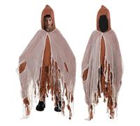 Hooked Cloak Kids Medieval Renaissance Gothic Wizard Cape Death Costume Horror Scary Ghost Cosplay Halloween Gifts for Carnival Party Masquerade (Brown)