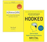 Hooked & Indistractable by Nir Eyal 2 Books - Non Fiction - Hardback/Paperback