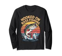 Hooked On Bass Fishing Sunset Passion Long Sleeve T-Shirt