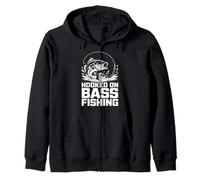 Hooked On Bass Fishing Sunset Passion Zip Hoodie