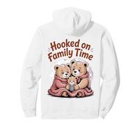 Hooked on Family Time Cute Bear Family Design Pullover Hoodie