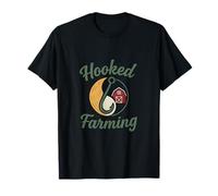 Hooked On Farming Country Barn Hook Yin Yang Farm Humor T-Shirt