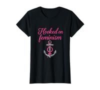 Hooked on Feminism Anchor Hot Pink Empowerment T-Shirt