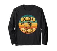Hooked On Fishing - Bass Fishing Fishermen And Outdoorsmen Long Sleeve T-Shirt