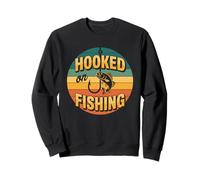 Hooked On Fishing - Bass Fishing Fishermen And Outdoorsmen Sweatshirt