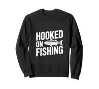 Hooked On Fishing Funny Angler Fisherman Gear Sweatshirt