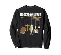 Hooked On Jesus Bible Verse Fisherman Fish Fishing Christian Sweatshirt