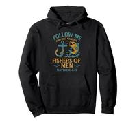 Hooked on Jesus, Fishing for souls, Matthew 4:19 apparel Pullover Hoodie