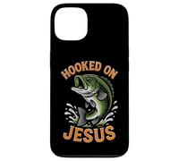 Hooked On Jesus Funny Pun Christian Faith Fishing Lover Case for iPhone 13