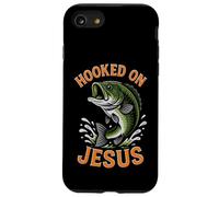 Hooked On Jesus Funny Pun Christian Faith Fishing Lover Case for iPhone SE (2020) / 7/8