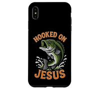 Hooked On Jesus Funny Pun Christian Faith Fishing Lover Case for iPhone XS Max