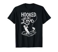 Hooked On Love - Fishing Lover Fisherman Angler Angling T-Shirt