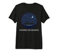 Hooked On Silence Night Fishing Design Premium T-Shirt
