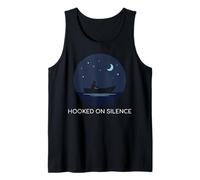 Hooked On Silence Night Fishing Design Tank Top