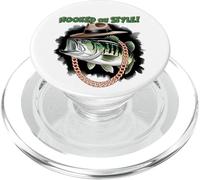 Hooked On Style Fashion Fishing Fisherman - Hip Bass Angler PopSockets PopGrip for MagSafe
