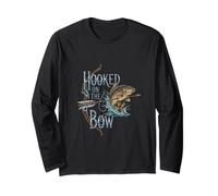 Hooked On The Bow Carp Fishing Archer Long Sleeve T-Shirt